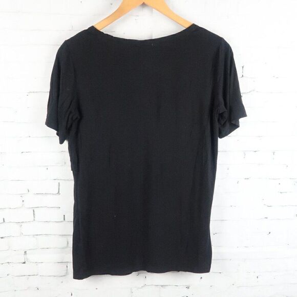 SMALL SHOW BLACK SHORT SLEEVE ROUND NECK NURSING MATERNITY SHIRT SIZE SMALL - Picture 8 of 8